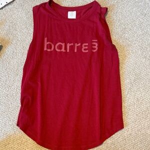 Barre3 Women's Red Tank Top
